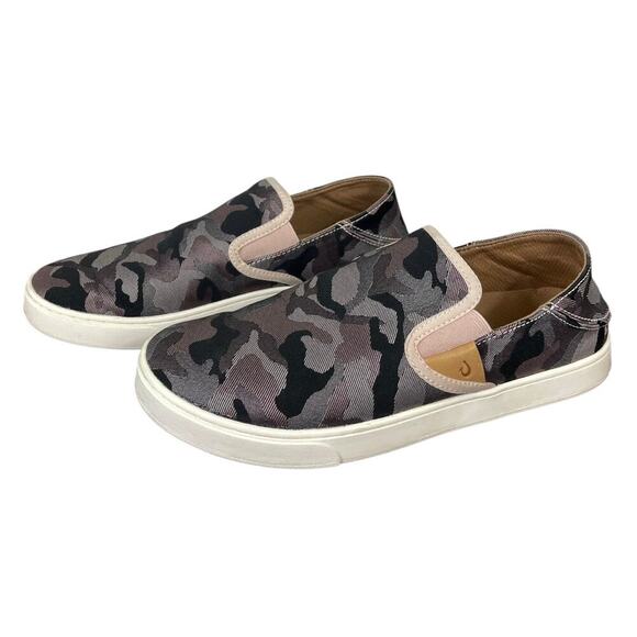 OluKai Pehuea Pa’i Sneaker Camo Women’s 10 Convertible Slip-On or Slide Casual - Picture 6 of 9